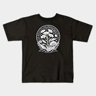 Black and White Blossoming Environment Kids T-Shirt